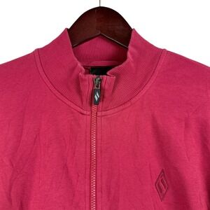 Skechers Hoodless Hoodie Mens XL Full Zip Mock Neck Raspberry Pink Sweatshirt